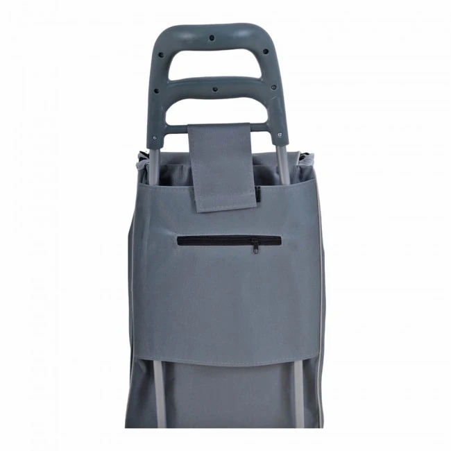 ΚΑΡΟΤΣΙ ΛΑΪΚΗΣ ΜΕΤΑΛΛΙΚΟ ΜΕ ΓΚΡΙ ΣΑΚΟ FOOD BAG 35x27x94εκ. ANKOR