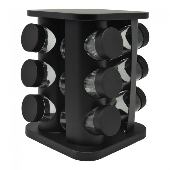 ΒΑΣΗ ΜΠΑΧΑΡΙΚΩΝ ΠΕΡΙΣΤΡΕΦΟΜΕΝΗ 12τεμ ΜΑΥΡΗ ΜΕΤΑΛΛΙΚΗ 16x16x22εκ.ANKOR