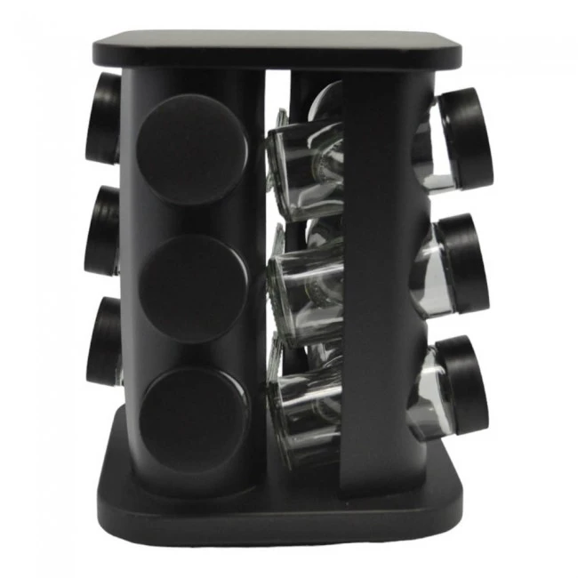 ΒΑΣΗ ΜΠΑΧΑΡΙΚΩΝ ΠΕΡΙΣΤΡΕΦΟΜΕΝΗ 12τεμ ΜΑΥΡΗ ΜΕΤΑΛΛΙΚΗ 16x16x22εκ.ANKOR