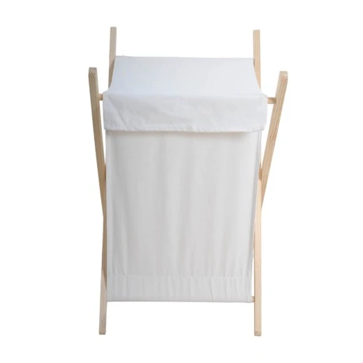 ΚΑΛΑΘΙ ΑΠΛΥΤΩΝ ΞΥΛΙΝΟ ΜΕ ΛΕΥΚΟ ΣΑΚΟ 55lt 42x42x70εκ. ANKOR