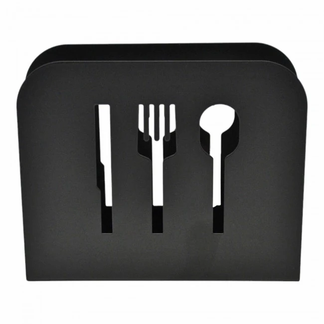 ΧΑΡΤΟΠΕΤΣΕΤΟΘΗΚΗ ΜΕΤΑΛΛΙΚΗ ΜΑΥΡΗ ΜΑΤ  ΜΑΧΑΙΡΟΠΗΡΟΥΝΑ 15x4,5x13εκ.ANKOR