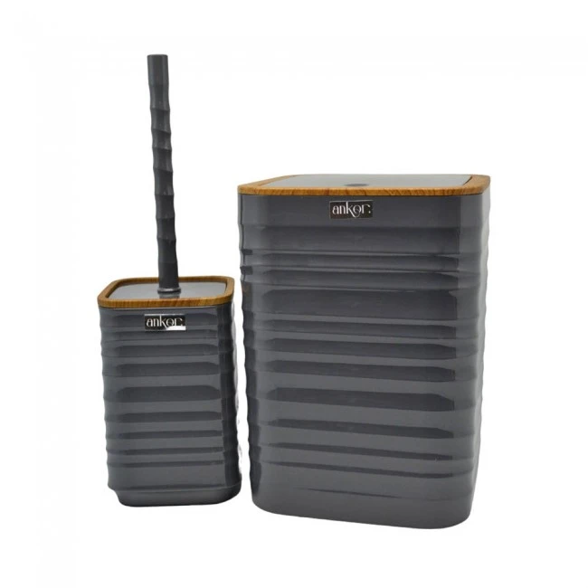 ΠΙΓΚΑΛ ΒΟΥΡΤΣΑΚΙ ΠΛΑΣΤΙΚΟ ΓΚΡΙ LUNA ΜΕ ΕΦΕ ΞΥΛΟΥ ΣΤΟ ΚΑΠΑΚΙ 10,5x10,5x16,5εκ. ANKOR