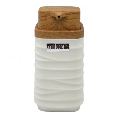 DISPENSER ΠΛΑΣΤΙΚΟ ΑΣΠΡΟ LUNA ΣΤΟ ΚΑΠΑΚΙ 7x7x14,5 εκ. ANKOR