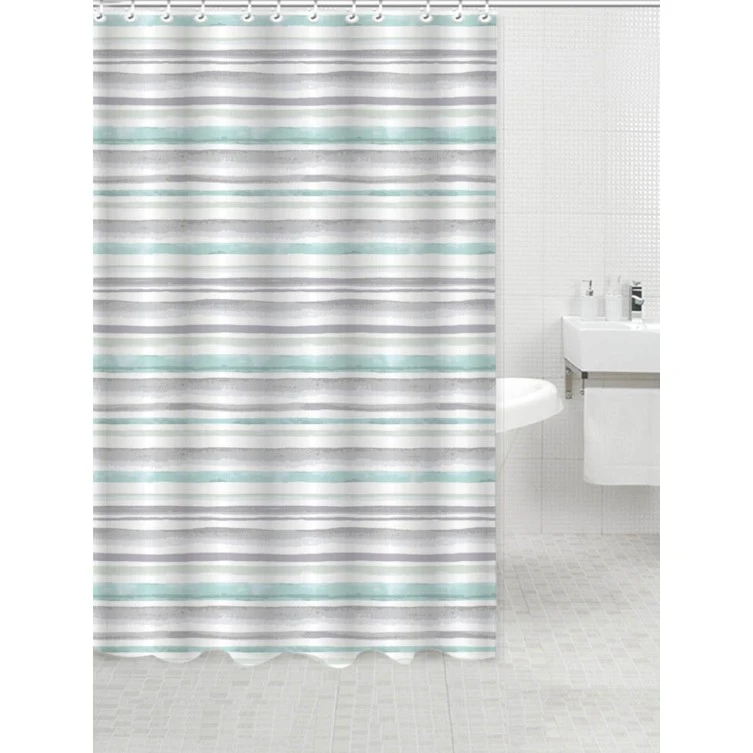 ΚΟΥΡΤΙΝΑ ΠΟΛΥΕΣΤΕΡΙΚΗ 180x200εκ 90gsm ΜΕ 12 ΚΡΙΚΟΥΣ ΠΕΤΡΟΛ ΓΚΡΙ ΡΙΓΕΣ ANKOR