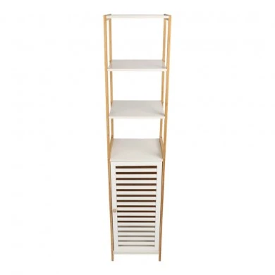 ΕΠΙΠΛΟ ΜΕ 1 ΝΤΟΥΛΑΠΙ ΚΑΙ 4 ΡΑΦΙΑ ΞΥΛΙΝΟ ΣΕ ΑΣΠΡΟ ΧΡΩΜΑ 30x32x150εκ. ANKOR