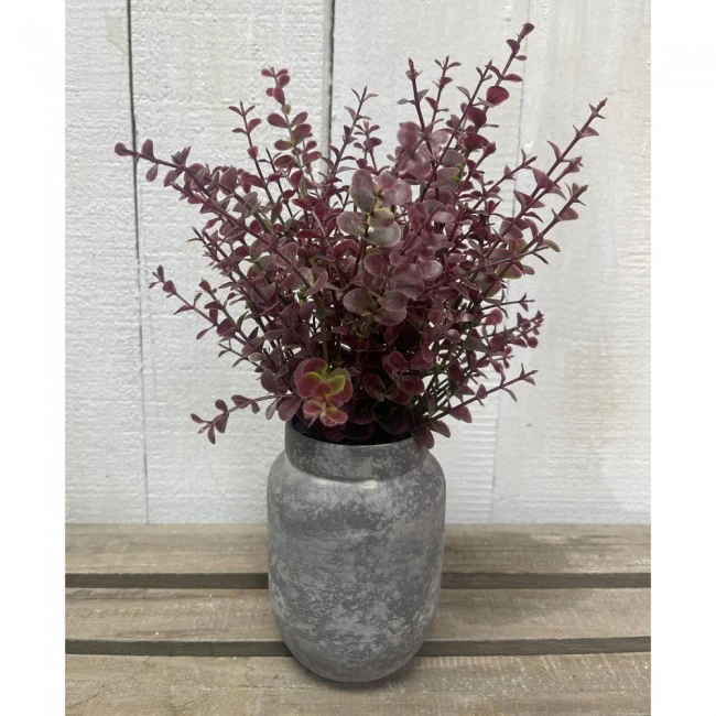 ΤΕΧΝΗΤΟ ΦΥΤΟ ΜΠΟΡΝΤΟ ΕΥΚΑΛΥΠΤΟΣ ΣΕ ΚΕΡΑΜΙΚΗ ΓΛΑΣΤΡΑ 19x19x29,2εκ.ANKOR