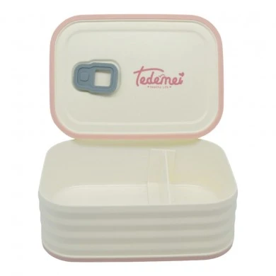 ΦΑΓΗΤΟΔΟΧΕΙΟ ΠΛΑΣΤΙΚΟ ΛΕΥΚΟ ΜΕ ΡΟΖ ΧΡΩΜΑ 0,58lt ANKOR