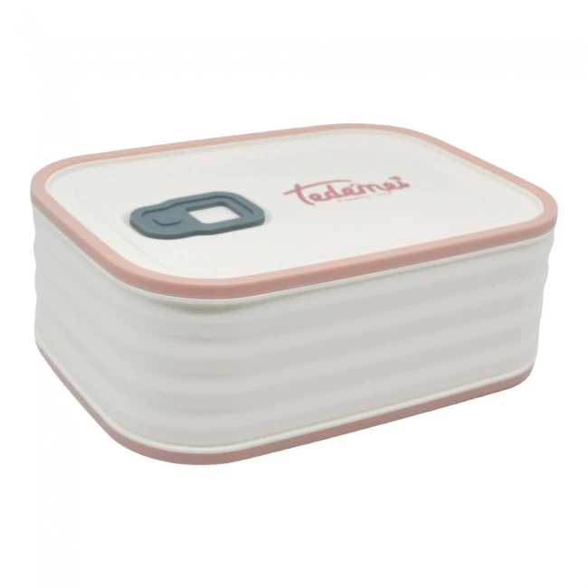 ΦΑΓΗΤΟΔΟΧΕΙΟ ΠΛΑΣΤΙΚΟ ΛΕΥΚΟ ΜΕ ΡΟΖ ΧΡΩΜΑ 0,95lt ANKOR