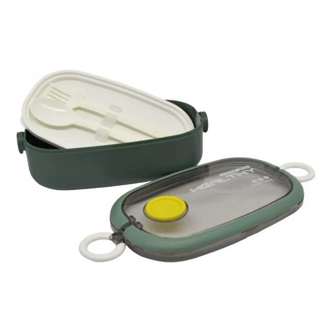 ΦΑΓΗΤΟΔΟΧΕΙΟ ΠΛΑΣΤΙΚΟ ΜΕ ΚΑΠΑΚΙ ΑΣΦΑΛΕΙΑΣ ΠΙΡΟΥΝΙ &amp; ΚΟΥΤΑΛΙ 0,90lt ΠΡΑΣΙΝΟ ANKOR