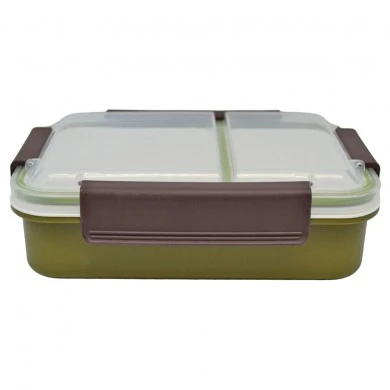 ΦΑΓΗΤΟΔΟΧΕΙΟ 2 ΘΕΣΕΩΝ ΠΛΑΣΤΙΚΟ MΕ ΚΑΠΑΚΙ ΑΣΦΑΛΕΙΑΣ 1,0lt ΠΡΑΣΙΝΟ ANKOR