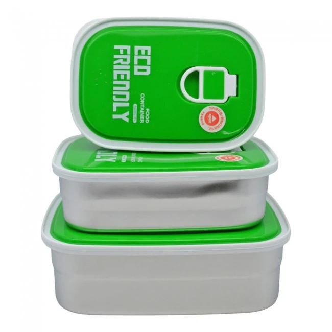 ΦΑΓΗΤΟΔΟΧΕΙΟ INOX ΜΕ ΠΡΑΣΙΝΟ ΠΛΑΣΤΙΚΟ ΚΑΠΑΚΙ 1,10lt ANKOR