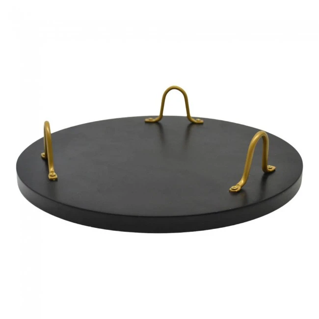 ΔΙΣΚΟΣ ΔΙΑΚΟΣΜΗΤΙΚΟΣ ΞΥΛΙΝΟΣ ΣΕ ΜΑΥΡΟ ΧΡΩΜΑ 35x35x6εκ. ANKOR