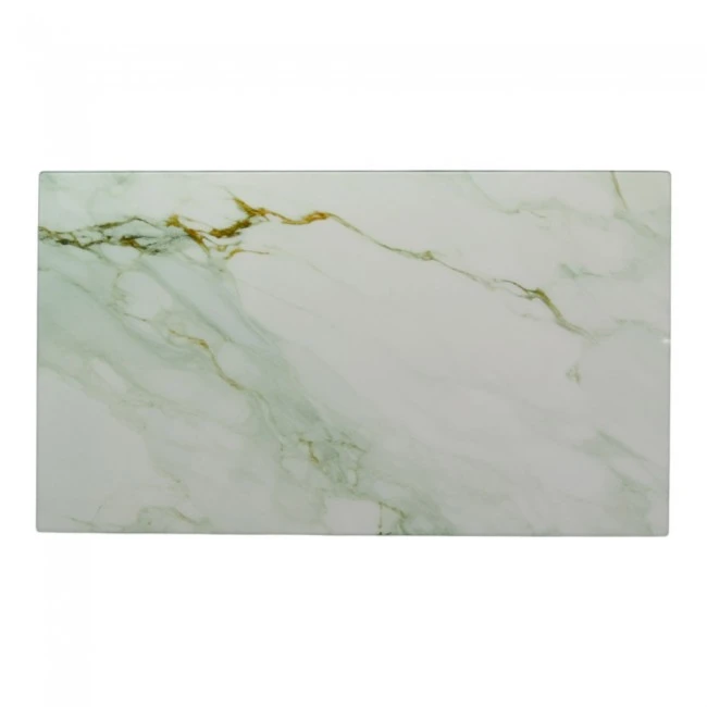 ΕΠΙΦΑΝΕΙΑ ΚΟΠΗΣ ΓΥΑΛΙΝΗ ΜΕ ΣΧΕΔΙΟ ΛΕΥΚΟΥ ΜΑΡΜΑΡΟΥ 52x30x0,4εκ. ANKOR