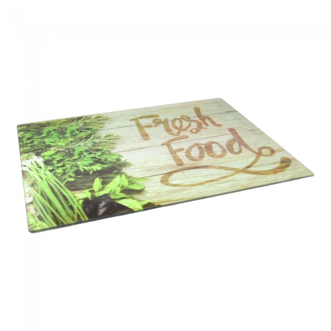 ΕΠΙΦΑΝΕΙΑ ΚΟΠΗΣ ΓΥΑΛΙΝΗ ΜΕ ΣΧΕΔΙΟ ΛΑΧΑΝΙΚΑ 40x30x0,4εκ. ANKOR