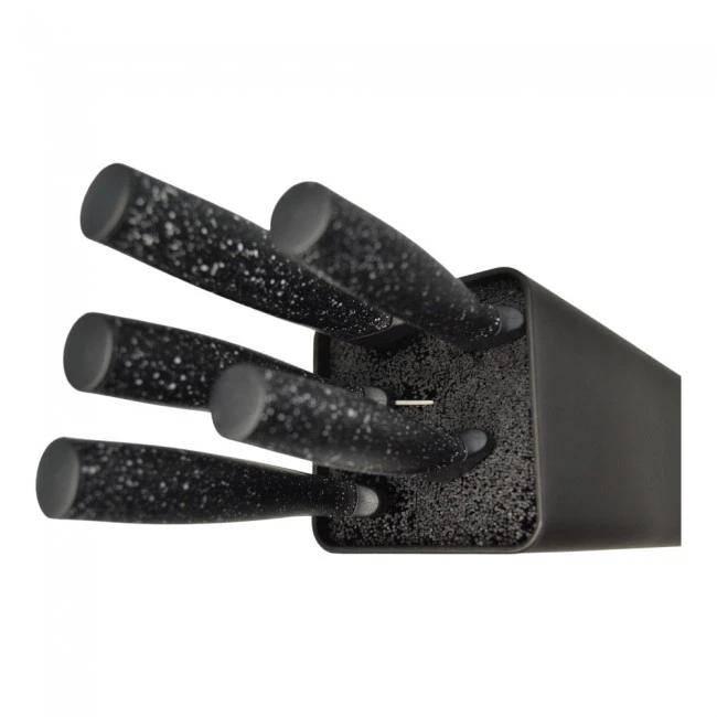 ΣΕΤ 5 ΜΑΧΑΙΡΙΑ ΜΕ ΕΠΙΤΡΑΠΕΖΙΑ ΒΑΣΗ ΣΕ ΜΑΥΡΟ ΧΡΩΜΑ ANKOR