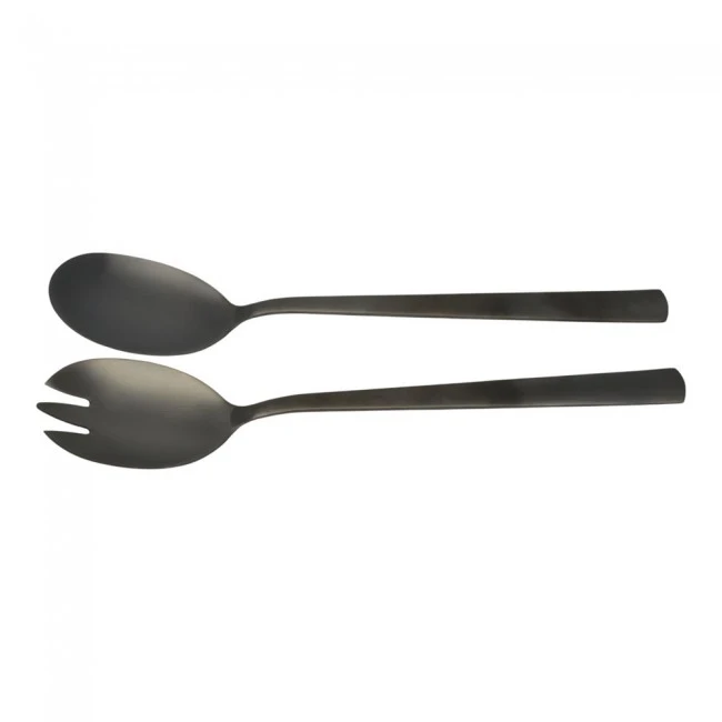 ΣΕΤ ΣΕΡΒΙΡΙΣΜΑΤΟΣ ΣΑΛΑΤΑΣ INOX ΣΕ ΜΑΥΡΟ ΧΡΩΜΑ 23,8εκ. ANKOR