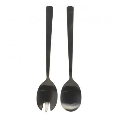 ΣΕΤ ΣΕΡΒΙΡΙΣΜΑΤΟΣ ΣΑΛΑΤΑΣ INOX ΣΕ ΜΑΥΡΟ ΧΡΩΜΑ 23,8εκ. ANKOR