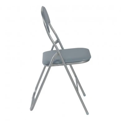 ΚΑΡΕΚΛΑ ΜΕΤΑΛΛΙΚΗ ΠΤΥΣΣΟΜΕΝΗ ΜΕ ΓΚΡΙ PVC ΚΑΘΙΣΜΑ ΚΑΙ ΠΛΑΤΗ 43,5x47x80εκ. ANKOR