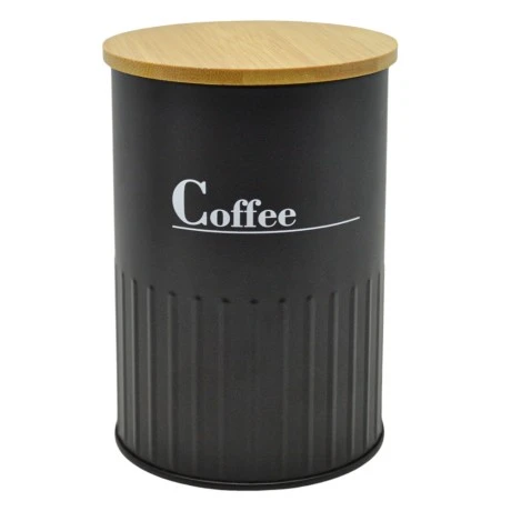 ΒΑΖΟ ΜΕΤΑΛΛΙΚΟ ΜΑΥΡΟ Coffee ΜΕ ΜΠΑΜΠΟΥ ΚΑΠΑΚΙ 9,5x9,5x13εκ.ANKOR