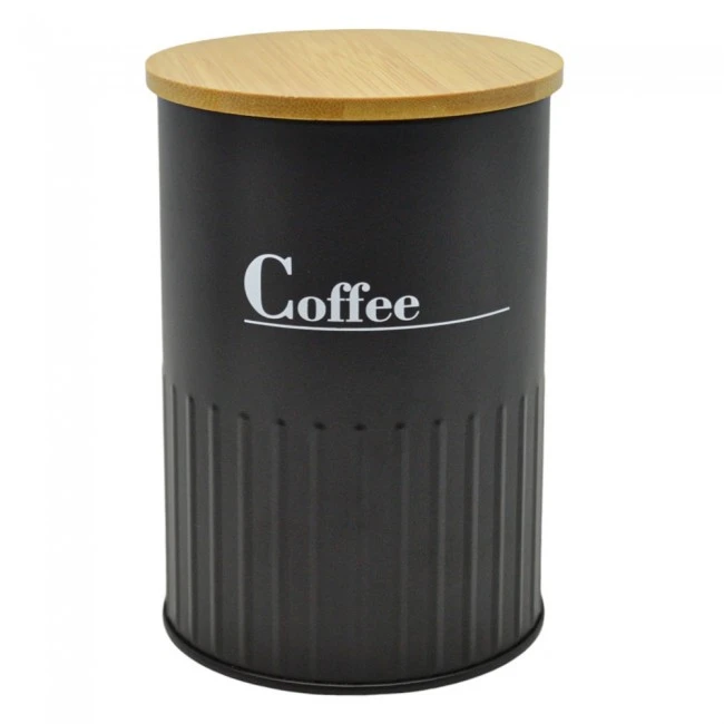 ΒΑΖΟ ΜΕΤΑΛΛΙΚΟ ΜΑΥΡΟ Coffee ΜΕ ΜΠΑΜΠΟΥ ΚΑΠΑΚΙ 9,5x9,5x13εκ.ANKOR