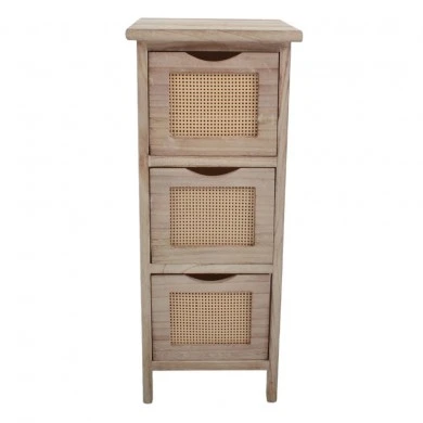 ΣΥΡΤΑΡΙΕΡΑ ΞΥΛΙΝΗ ΜΕ 3 ΣΥΡΤΑΡΙΑ ΡΑΤΑΝ ΣΕ ΦΥΣΙΚΟ ΧΡΩΜΑ 26x32x62εκ.ANKOR