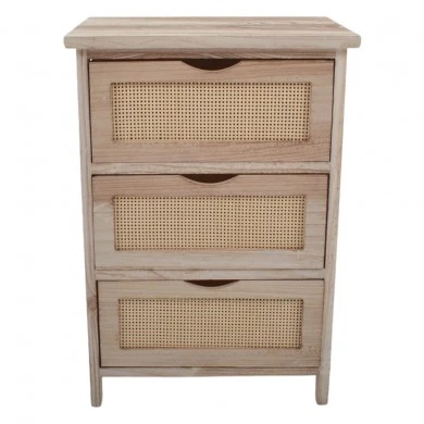 ΣΥΡΤΑΡΙΕΡΑ ΞΥΛΙΝΗ ΜΕ 3 ΣΥΡΤΑΡΙΑ ΡΑΤΑΝ ΣΕ ΦΥΣΙΚΟ ΧΡΩΜΑ 40x29x58εκ.ANKOR