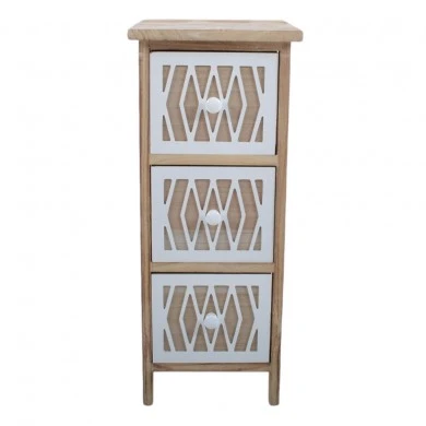 ΣΥΡΤΑΡΙΕΡΑ ΞΥΛΙΝΗ ΜΕ 3 ΣΥΡΤΑΡΙΑ ΣΕ ΦΥΣΙΚΟ ΧΡΩΜΑ ΜΕ ΓΕΩΜΕΤΡΙΚΑ ΣΧΕΔΙΑ 26x32x62εκ.ANKOR