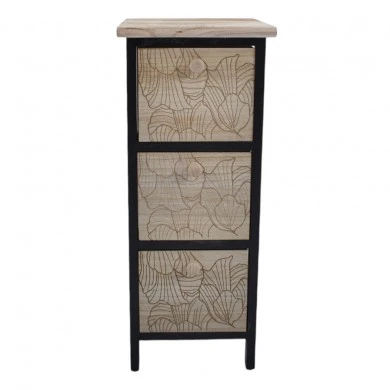 ΣΥΡΤΑΡΙΕΡΑ ΞΥΛΙΝΗ ΜΕ 3 ΣΥΡΤΑΡΙΑ ΣΕ ΜΑΥΡΟ ΚΑΙ ΦΥΣΙΚΟ ΧΡΩΜΑ 26x32x62εκ.ANKOR