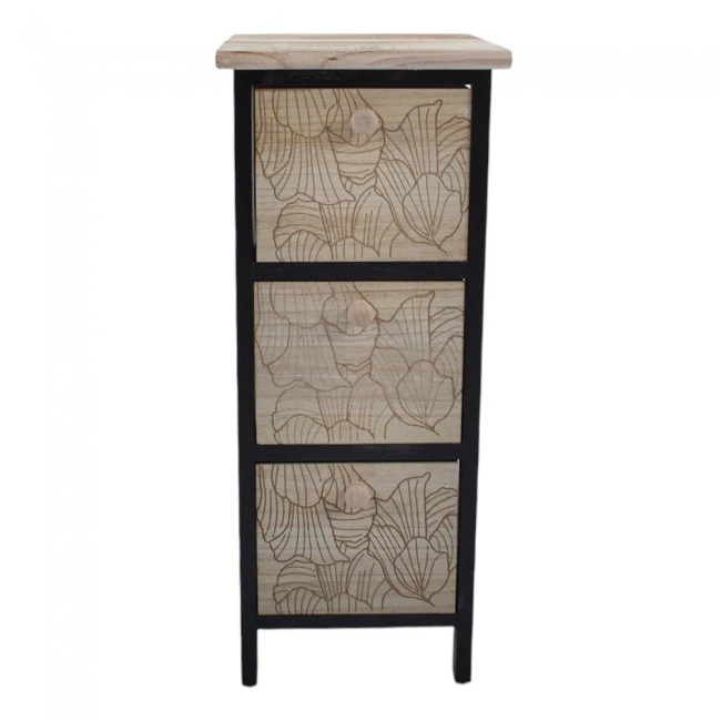 ΣΥΡΤΑΡΙΕΡΑ ΞΥΛΙΝΗ ΜΕ 3 ΣΥΡΤΑΡΙΑ ΣΕ ΜΑΥΡΟ ΚΑΙ ΦΥΣΙΚΟ ΧΡΩΜΑ 26x32x62εκ.ANKOR