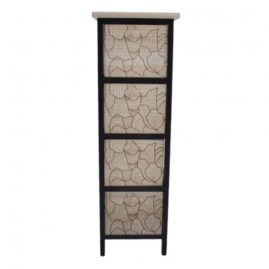 ΣΥΡΤΑΡΙΕΡΑ ΞΥΛΙΝΗ ΜΕ 4 ΣΥΡΤΑΡΙΑ ΣΕ ΜΑΥΡΟ ΚΑΙ ΦΥΣΙΚΟ ΧΡΩΜΑ 26x32x80εκ.ANKOR