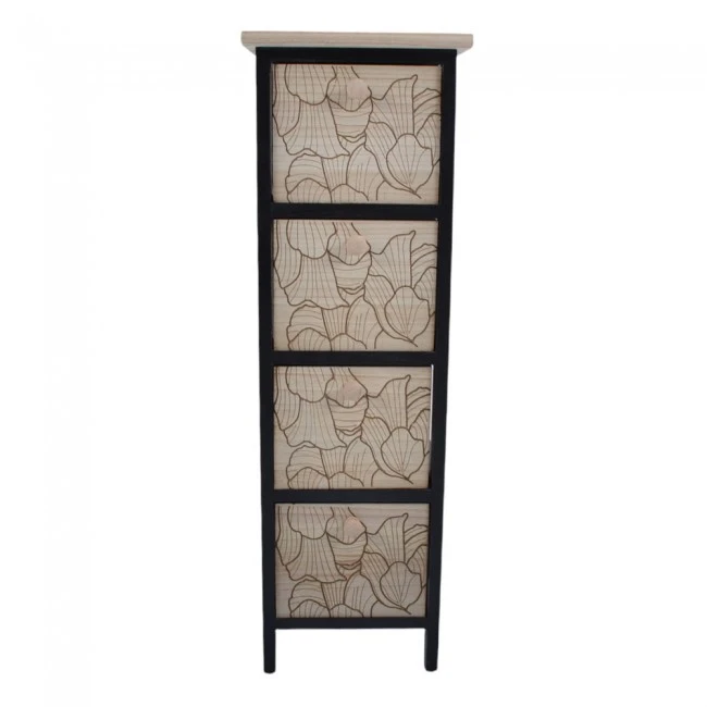 ΣΥΡΤΑΡΙΕΡΑ ΞΥΛΙΝΗ ΜΕ 4 ΣΥΡΤΑΡΙΑ ΣΕ ΜΑΥΡΟ ΚΑΙ ΦΥΣΙΚΟ ΧΡΩΜΑ 26x32x80εκ.ANKOR