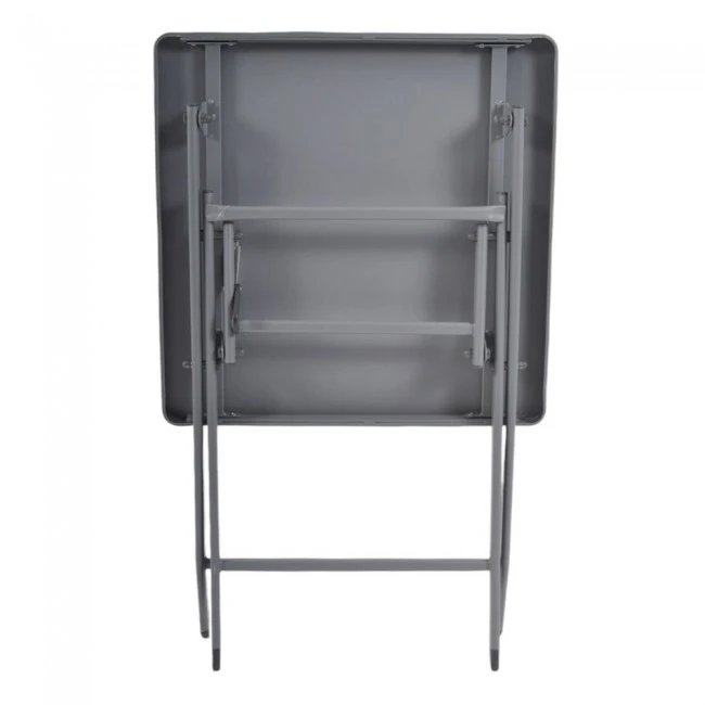 ΜΕΤΑΛΛΙΚΟ ΣΕΤ ΤΡΑΠΕΖΙΟΥ ΚΑΙ 2 ΚΑΡΕΚΛΩΝ ΠΤΥΣΣΟΜΕΝΟ ΣΕ ΓΚΡΙ ΜΑΤ ΧΡΩΜΑ ANKOR