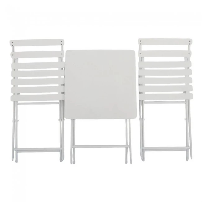 ΜΕΤΑΛΛΙΚΟ ΣΕΤ ΤΡΑΠΕΖΙΟΥ ΚΑΙ 2 ΚΑΡΕΚΛΩΝ ΠΤΥΣΣΟΜΕΝΟ ΣΕ ΕΚΡΟΥ ΜΑΤ ΧΡΩΜΑ ANKOR