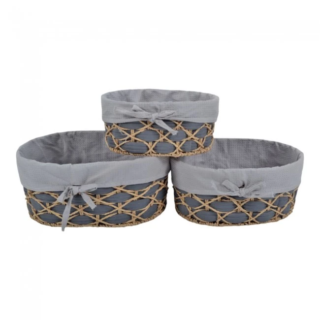 ΚΑΛΑΘΙΑ ΨΑΘΙΝΑ 5 ΤΜΧ ΣΕ ΦΥΣΙΚΟ ΧΡΩΜΑ ΜΕ ΓΚΡΙ ΥΦΑΣΜΑ  ANKOR