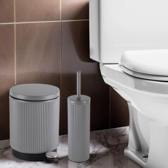 ΚΑΛΑΘΙ ΜΠΑΝΙΟΥ 5lt ΜΕΤΑΛΛΙΚΟΣ ΣΕ ΧΡΩΜΑ ΓΚΡΙ ΜΑΤ SOFT CLOSE ANKOR