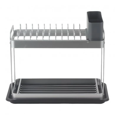 ΠΙΑΤΟΘΗΚΗ ΔΙΩΡΟΦΗ ΑΛΟΥΜΙΝΙΟΥ ΑΣΗΜΙ ΜΕ ΓΚΡΙ ΔΙΣΚΟ 42x24x34εκ. ANKOR