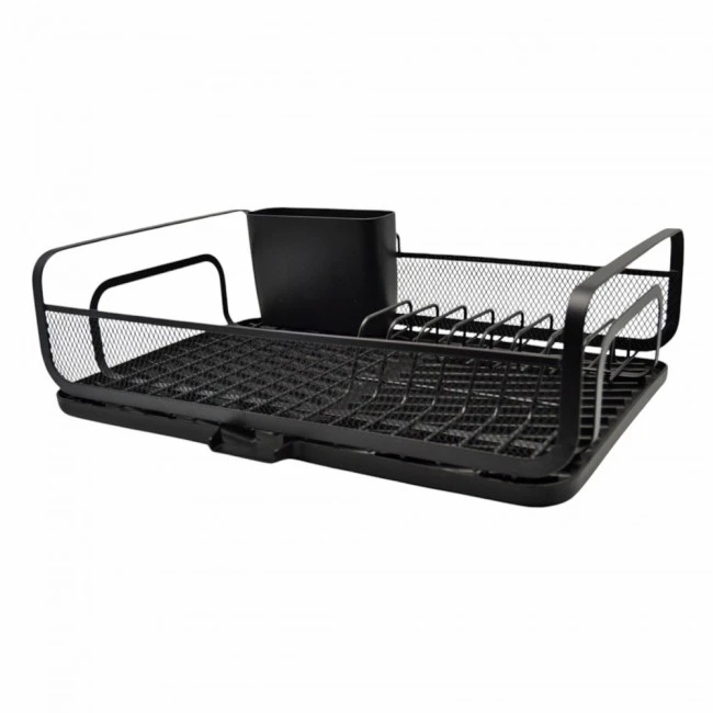 ΠΙΑΤΟΘΗΚΗ ΜΕΤΑΛΛΙΚΗ ΣΕ ΜΑΥΡΟ ΜΑΤ ΧΡΩΜΑ ΜΕ ΜΑΥΡΟ ΔΙΣΚΟ 43x28x14εκ.ANKOR