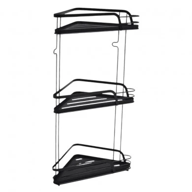 ΡΑΦΙΕΡΑ ΜΠΑΝΙΟΥ ΓΩΝΙΑΚΗ ΤΡΙΠΛΗ ΜΕΤΑΛΛΙΚΗ ΣΕ ΜΑΥΡΟ ΧΡΩΜΑ 22x22x56εκ. ANKOR