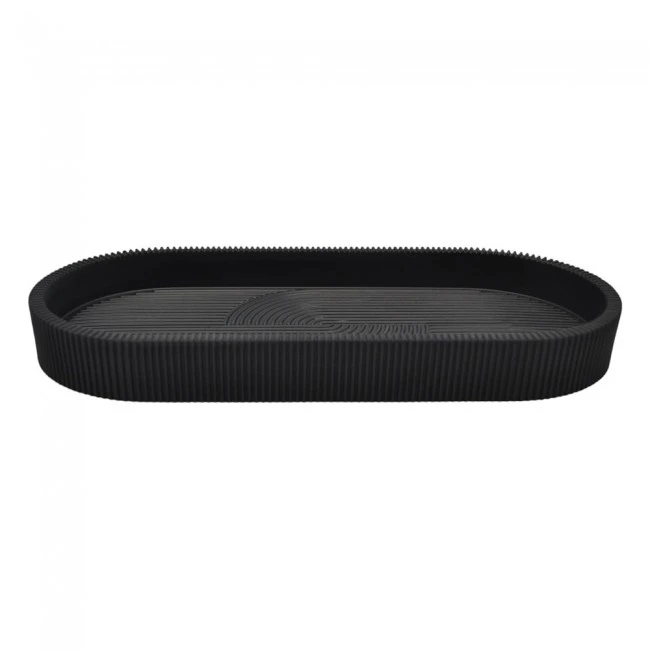 ΣΑΠΟΥΝΟΘΗΚΗ-ΔΙΣΚΑΚΙ ΠΟΛΥΕΣΤΕΡΙΚΟ ΡΙΓΕ ΣΕ ΜΑΥΡΟ ΜΑΤ ΧΡΩΜΑ  25,6x11,3x3εκ.ANKOR