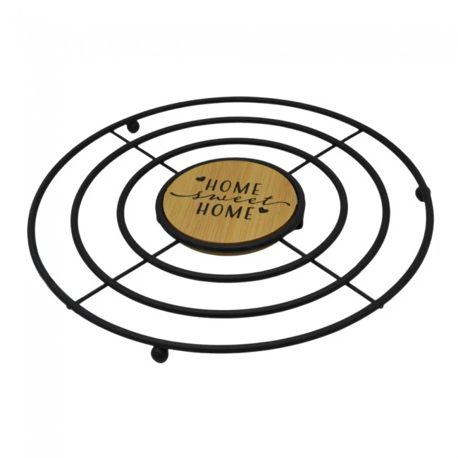 ΣΟΥΠΛΑ ΜΕΤΑΛΛΙΚΟ ΣΕ ΜΑΥΡΟ ΜΑΤ ΧΡΩΜΑ ΜΕ ΞΥΛΙΝΗ ΔΙΑΚΟΣΜΗΣΗ 20x20x1,5εκ.ANKOR