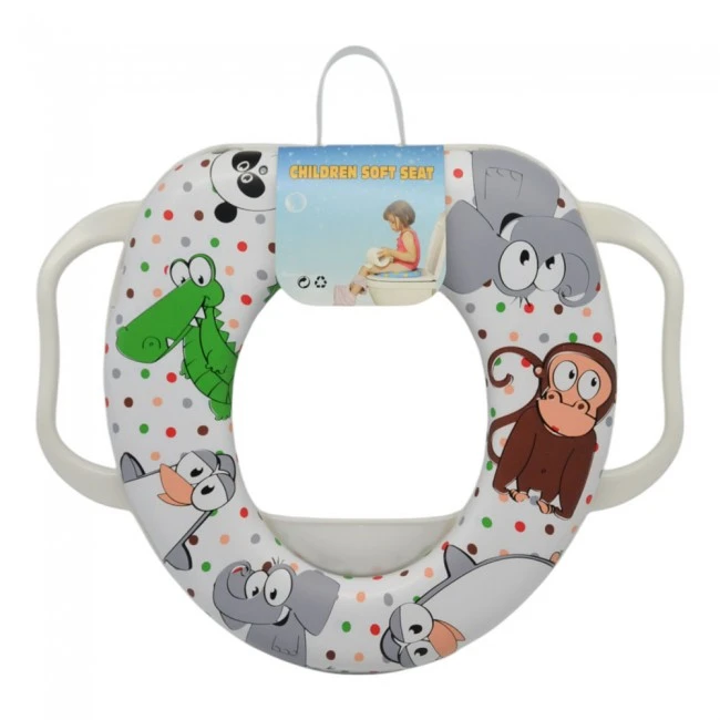 ΚΑΠΑΚΙ ΤΟΥΑΛΕΤΑΣ ΠΑΙΔΙΚΟ ΠΛΑΣΤΙΚΟ ΜΕ ΜΑΞΙΛΑΡΑΚΙ ΚΑΙ ΣΧΕΔΙΟ ΖΩΑΚΙΑ 29,5x35x 6,5εκ. ANKOR