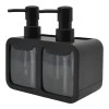 DISPENSER ΚΟΥΖΙΝΑΣ ΠΛΑΣΤΙΚΟ ΔΙΠΛΟ ΜΑΥΡΟ ΜΕ ΘΗΚΕΣ HANDS AND DISHES 17x9,3x16,7εκ.ANKOR