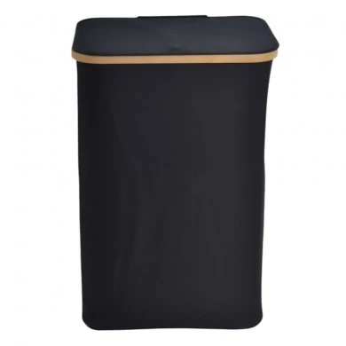 ΚΑΛΑΘΙ ΑΠΛΥΤΩΝ ΥΦΑΣΜΑΤΙΝΟ ΣΕ ΜΑΥΡΟ ΧΡΩΜΑ ΜΕ ΜΠΑΜΠΟΥ ΣΚΕΛΕΤΟ 40x30x60εκ. ANKOR