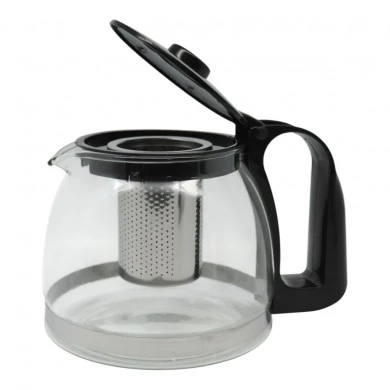 ΤΣΑΓΙΕΡΑ ΓΥΑΛΙΝΗ ΜΕ ΙΝΟΧ ΦΙΛΤΡΟ 1,25lt ΔΙΑΦΑΝΗ ΜΕ ΠΛΑΣΤΙΚΗ ΜΑΥΡΗ ΛΑΒΗ ANKOR