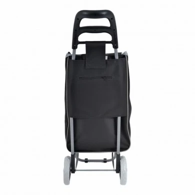 ΚΑΡΟΤΣΙ ΛΑΪΚΗΣ ΜΕΤΑΛΛΙΚΟ ΜΕ ΜΑΥΡΟ ΣΑΚΟ LOVE COOKING 35x27x94εκ. ANKOR