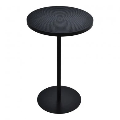 ΤΡΑΠΕΖΑΚΙ ΞΥΛΙΝΟ ΜΑΥΡΟ ΜΕ ΜΑΥΡΗ ΜΕΤΑΛΛΙΚΗ ΒΑΣΗ 35x35x53,5εκ. ANKOR