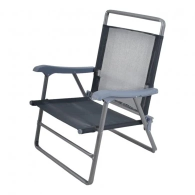 ΚΑΡΕΚΛΑ ΠΑΡΑΛΙΑΣ ΜΕΤΑΛΛΙΚΗ ΠΤΥΣΣΟΜΕΝΗ ΣΕ ΓΚΡΙ ΧΡΩΜΑ 55x62x71εκ.ANKOR