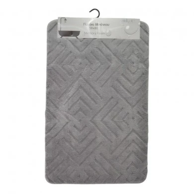 ΠΑΤΑΚΙ ΜΠΑΝΙΟΥ MEMORY FOAM ΣΕ ΓΚΡΙ ΧΡΩΜΑ ΜΕ PVC ΠΛΑΤΗ 50x80εκ.ANKOR