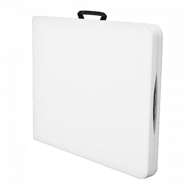 ΤΡΑΠΕΖΙ ΠΤΥΣΣΟΜΕΝΟ ΠΛΑΣΤΙΚΟ ΣΕ ΑΣΠΡΟ ΧΡΩΜΑ ΜΕ ΜΕΤΑΛΛΙΚΑ ΠΟΔΙΑ ΚΑΙ ΚΛΕΙΣΙΜΟ ΒΑΛΙΤΣΑ 152x70x74εκ. ANKOR