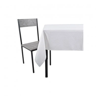 ΤΡΑΠΕΖΟΜΑΝΤΗΛΟ ΖΑΚΑΡ ΑΛΕΚΙΑΣΤΟ ΛΕΥΚΟ 140x180εκ. ΜΕ ΔΙΑΚΡΙΤΙΚΟ ΚΑΡΩ ΣΧΕΔΙΟ ANKOR